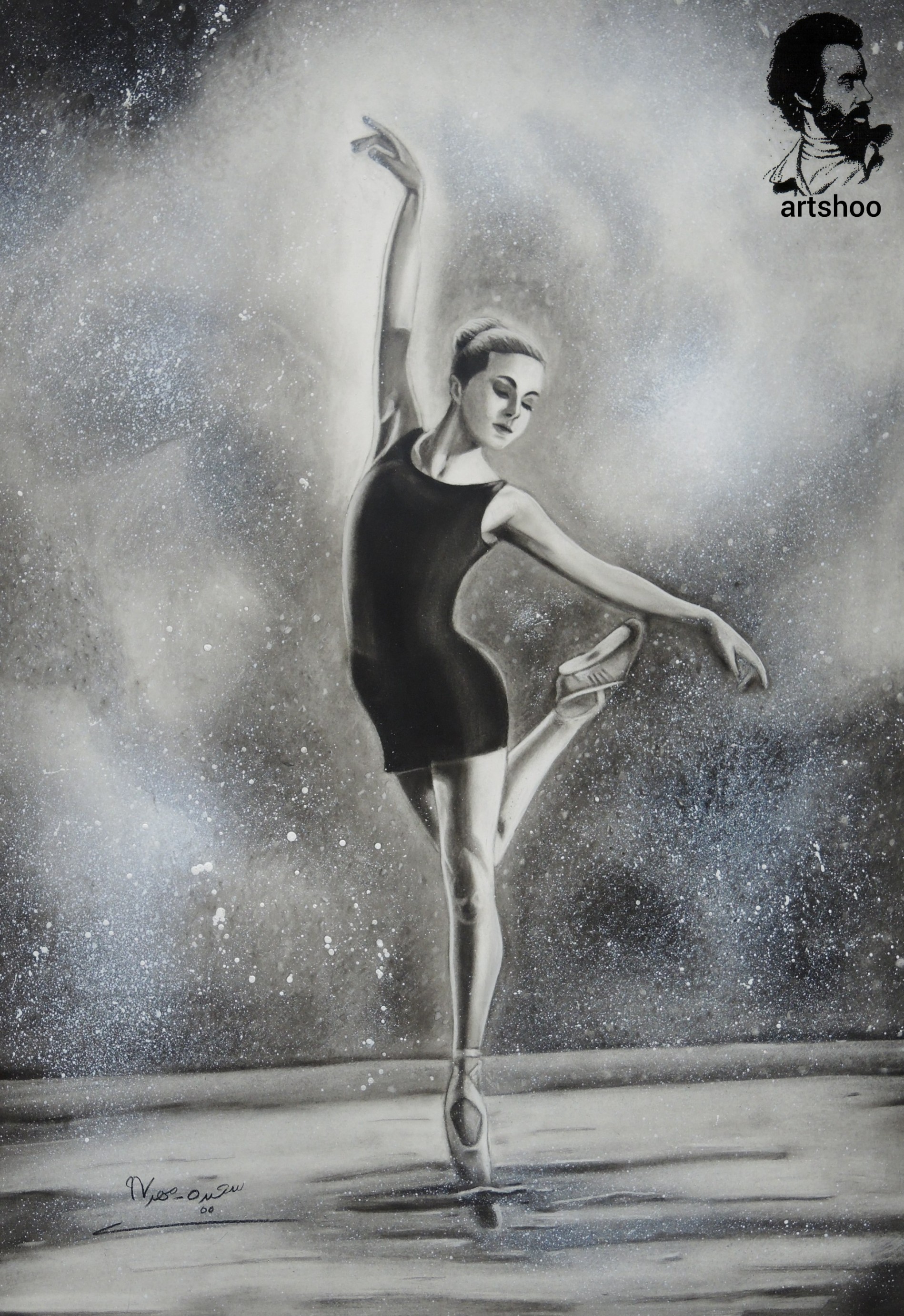 نقاشی سیاه قلم اورژینال